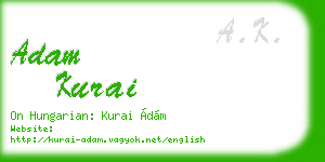adam kurai business card