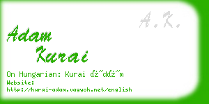 adam kurai business card